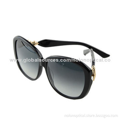 Cool looking big eye shape acetate sunglasses